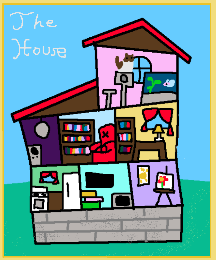 A cartoon house